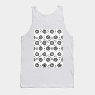 Grey flower pattern Tank Top